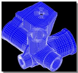 Structured Mesh of Manual Steering Gear Housing - Automotive Application